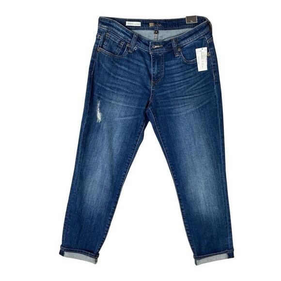 Kut From the Kloth 4 Catherine Boyfriend Slim Jeans Euro Wash Mid Rise Y2K NWT - Picture 1 of 8